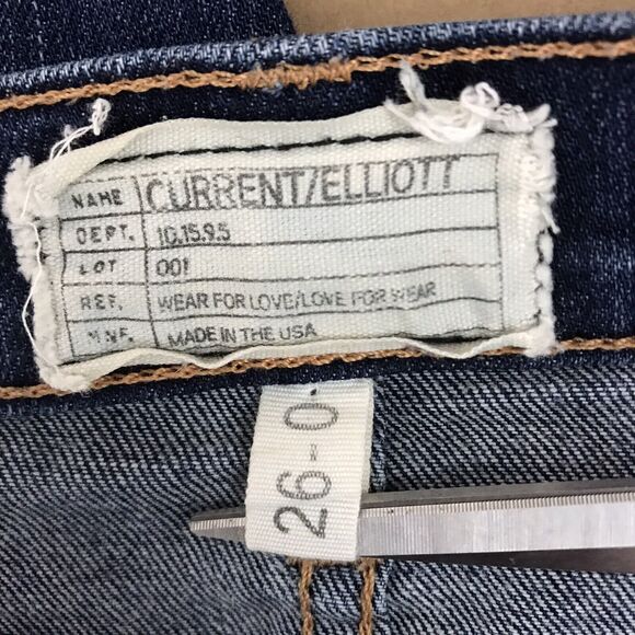 Current Elliott Jeans The High Waist Skinny Size 26 Dark Wash Womens Stretch - Picture 2 of 9